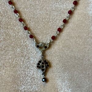 Rosary style victorian revival necklace